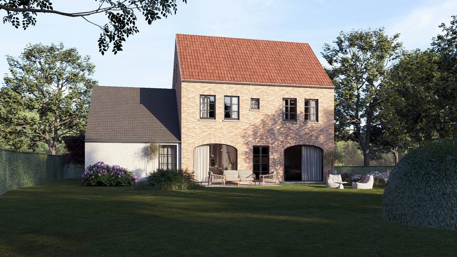 Een tuin waar je kan genieten van het buitenleven. 
