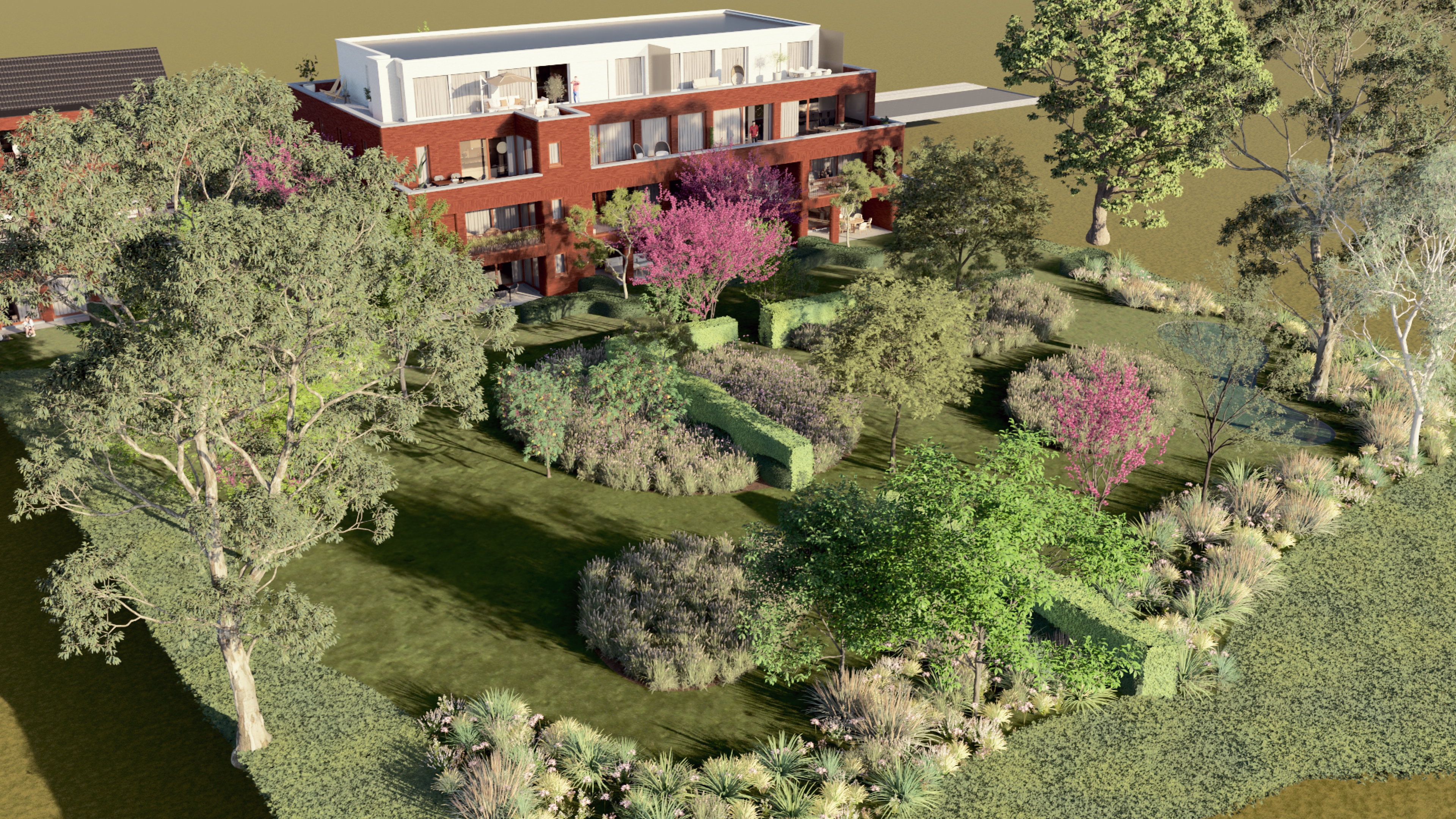70% van de site blijft groen en sluit aan op het Kasteelpark van Heule.